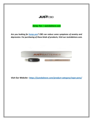 Hemp Pen | Justcbdstore.com