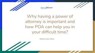 Why Having A Power Of Attorney Is Important ?