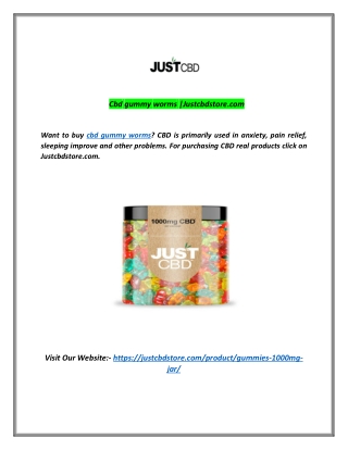 Cbd gummy worms |Justcbdstore.com