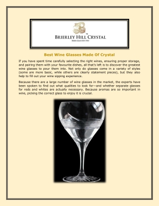 Best Wine Glasses Made Of Crystal