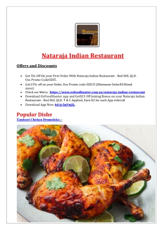5% OFF - Nataraja Indian Restaurant - Food Red Hill, Qld