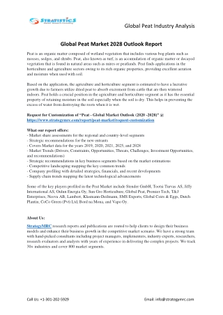 Peat Market Forecasts to 2028
