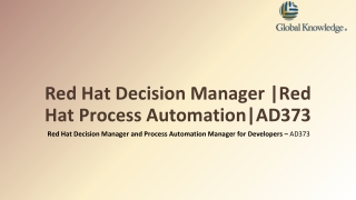 Red Hat Decision Manager |Red Hat Process Automation|AD373