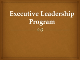 Executive Leadership Program