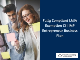 Fully Compliant LMIA Exemption C11 IMP Entrepreneur Business Plan