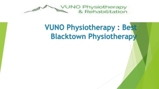 VUNO Physiotherapy : Best Blacktown Physiotherapy