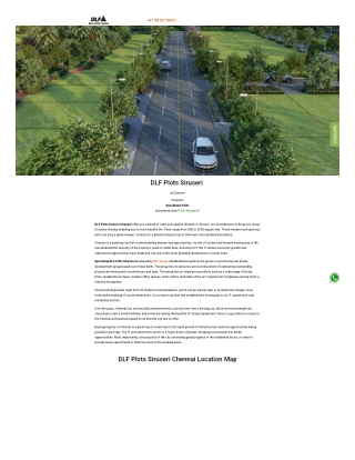 DLF Plots Siruseri Chennai Book Your Best Deal