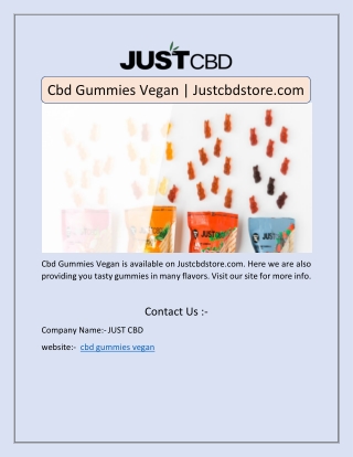 Cbd Gummies Vegan | Justcbdstore.com