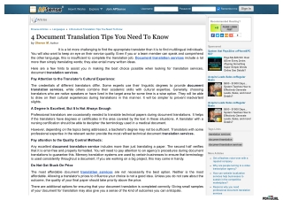 4 Document Translation Tips You Need To Know
