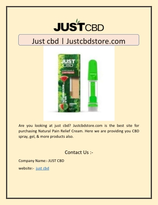 Just cbd | Justcbdstore.com