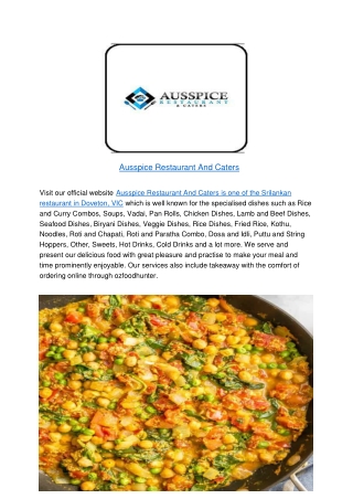5% Off - Ausspice Restaurant And Caters Takeaway Doveton,VIC
