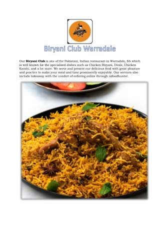 Biryani Club Warradale