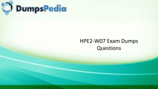 Benefits of HPE2-W07 Exam Dumps Questions