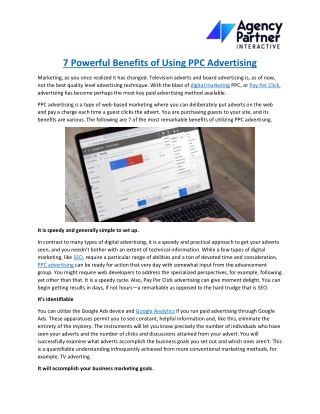 7 Powerful Benefits of Using PPC Advertising | Agency Partner