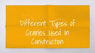 Different Types of Cranes Used in Construction