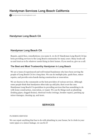 handymanserviceslongbeach.com-Handyman Services Long Beach California