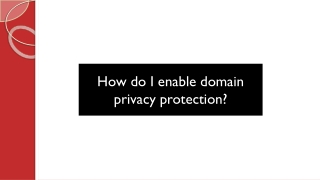 How do I enable domain privacy protection