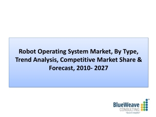 Robot Operating System Market Industry Trends Analysis