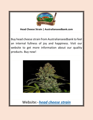 Head Cheese Strain | Australianseedbank.com