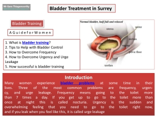 Bladder Treatment in Surrey