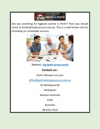 Log Book Service Perth | Perthultimatecarcare.com.au