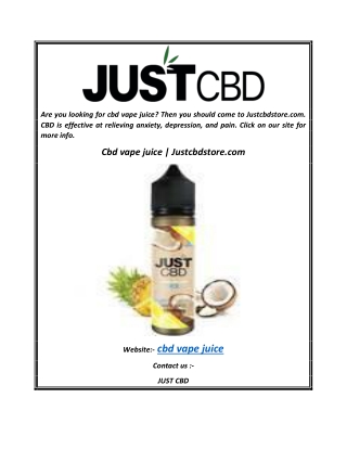 Cbd vape juice  Justcbdstore.com