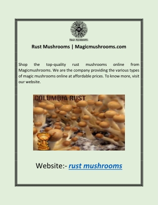 Rust Mushrooms | Magicmushrooms.com