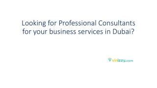 Looking for Professional Consultants for your business services