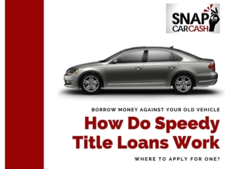 Take out Title Loans in Vancouver for quick cash