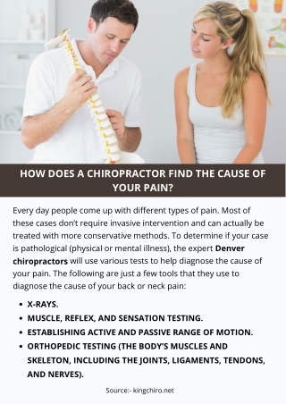 HOW DOES A CHIROPRACTOR FIND THE CAUSE OF YOUR PAIN?