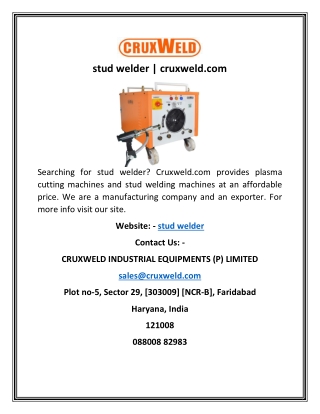 stud welder | cruxweld.com