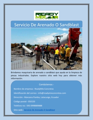 Servicio De Arenado O Sandblast