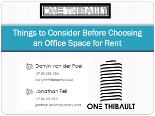 Things to Consider Before Choosing an Office Space for Rent