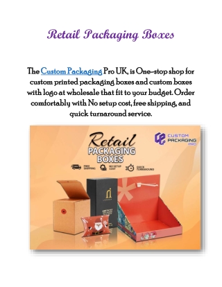 Retail Packaging Boxes