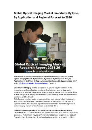 Global Optical Imaging Market Size Study