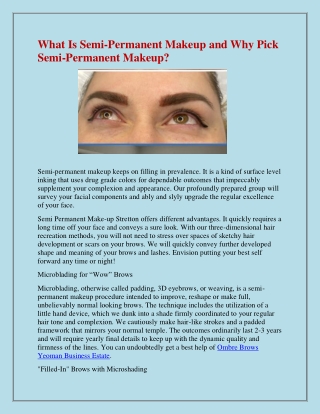 Best Semi Permanent Make-up in Stretton.