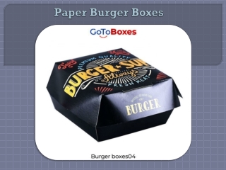 Paper Burger Boxes
