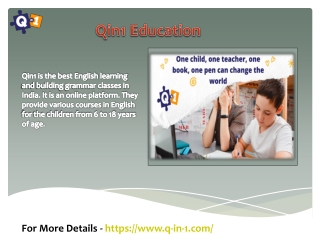 Qin1 Education - Get the best way to improve English for Kids
