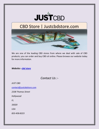 CBD Store | Justcbdstore.com