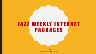 Jazz Weekly Internet Packages