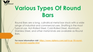 Various Types Of Round Bars