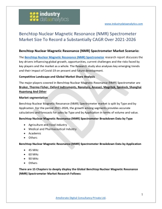 Benchtop Nuclear Magnetic Resonance (NMR) Spectrometer Market Research Report