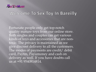 Welcome To Sex Toy In Bareilly