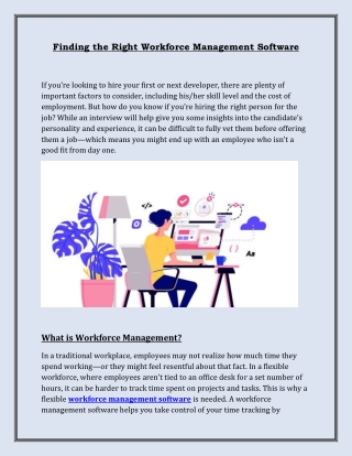 Finding the Right Workforce Management Software