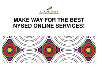 NYSED ONLINE ASSESSMENT SERVICES