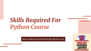 Skills Required For Python Course