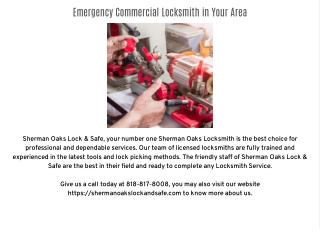 Emergency Commercial Locksmith in Your Area
