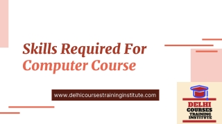 Skills Required For Computer Course