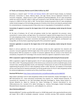 IoT Node and Gateway Market