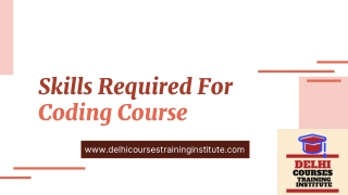 Skills Required For Coding Course